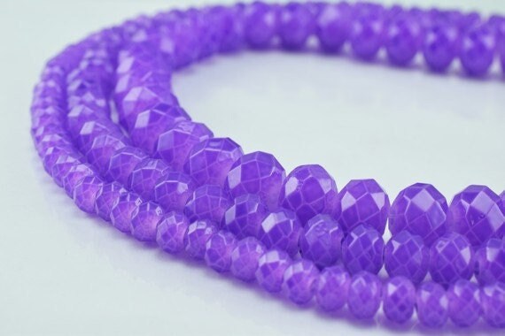 Glass Donut Rondelle Faceted Beads for Jewelry, Decoration, Chandelier 3x4mm, 4x6mm and 6x8mm. 3 Sizes Group 60 PCs each I...