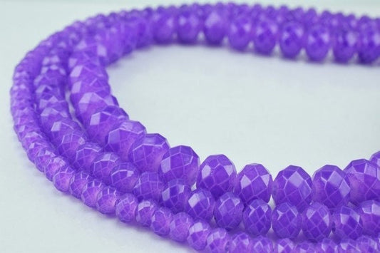 Glass Donut Rondelle Faceted Beads for Jewelry, Decoration, Chandelier 3x4mm, 4x6mm and 6x8mm. 3 Sizes Group 60 PCs each I...