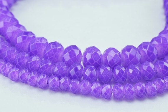 Glass Donut Rondelle Faceted Beads for Jewelry, Decoration, Chandelier 3x4mm, 4x6mm and 6x8mm. 3 Sizes Group 60 PCs each I...