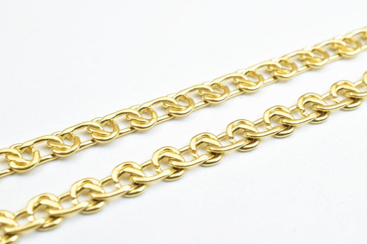 18K Gold Filled Chain 4mm Width: Tarnish Resistant Gold , Durable | 19.25 Inch Length, Clasp Included