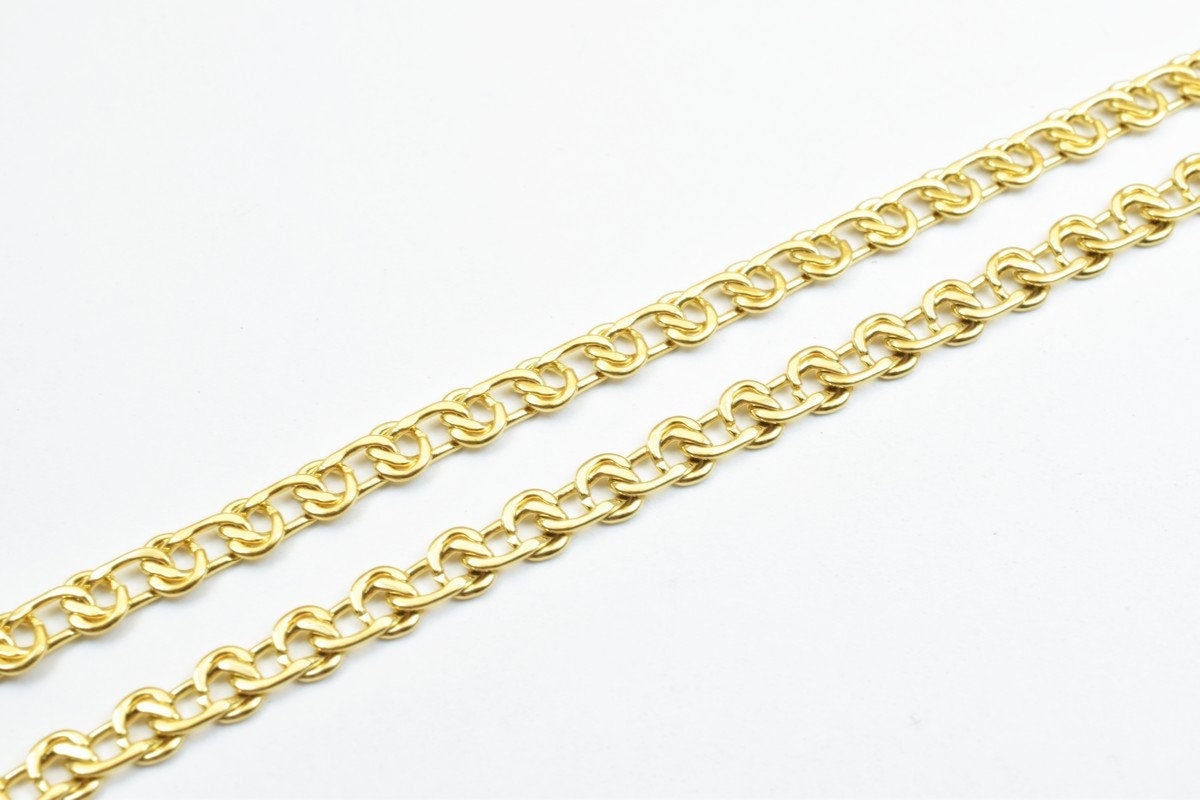 18K Gold Filled Chain 4mm Width: Tarnish Resistant Gold , Durable | 19.25 Inch Length, Clasp Included
