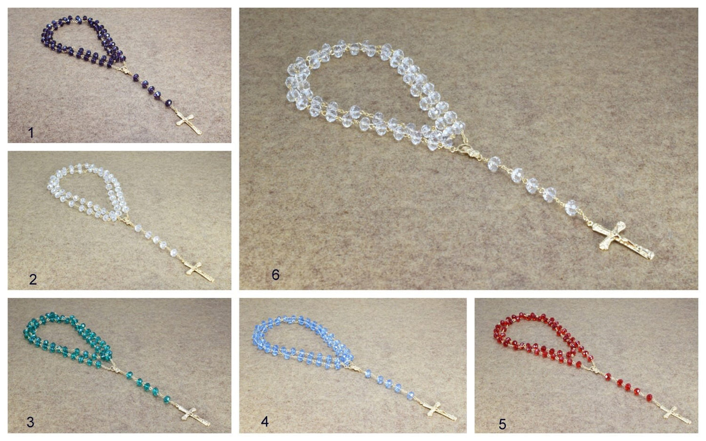 Gold Filled Rosary Swarovski Quality Shine Crystal 18K Gold Filled 7 ColorsCrystals Good for Gifts jewelry making supplies