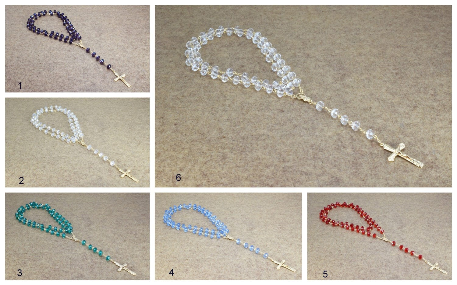 Gold Filled Rosary Swarovski Quality Shine Crystal 18K Gold Filled 7 ColorsCrystals Good for Gifts jewelry making supplies