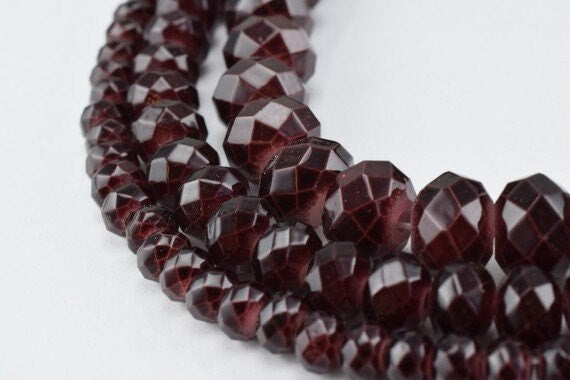 Glass Donut Rondelle Faceted Beads for Jewelry, Decoration, Chandelier 3x4mm, 4x6mm and 6x8mm. 3 Sizes Group 60 PCs each I...