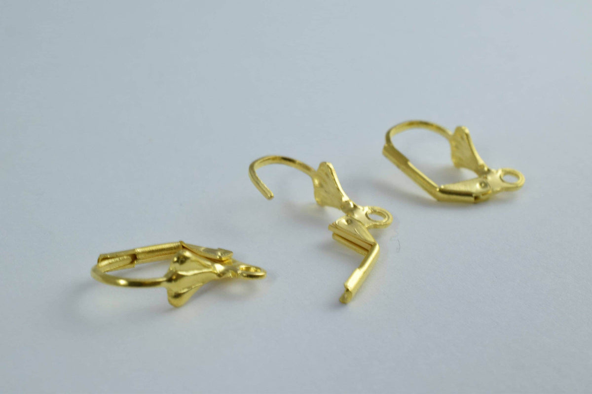 17x10mm Flower Leverback Earring Findings, Silver Plated Leverback /Jewelry Making/Jewelry Earrings Findings, Silver lever...