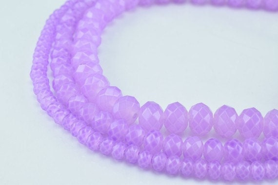 Glass Donut Rondelle Faceted Beads for Jewelry, Decoration, Chandelier 3x4mm, 4x6mm and 6x8mm. 3 Sizes Group 60 PCs each I...