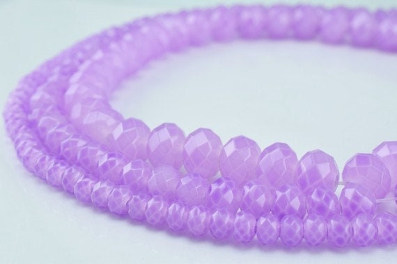 Glass Donut Rondelle Faceted Beads for Jewelry, Decoration, Chandelier 3x4mm, 4x6mm and 6x8mm. 3 Sizes Group 60 PCs each I...