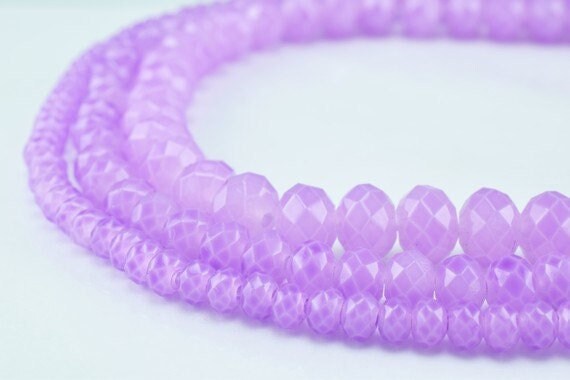 Glass Donut Rondelle Faceted Beads for Jewelry, Decoration, Chandelier 3x4mm, 4x6mm and 6x8mm. 3 Sizes Group 60 PCs each I...