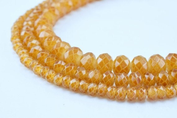Glass Donut Rondelle Faceted Beads for Jewelry, Decoration, Chandelier 3x4mm, 4x6mm and 6x8mm. 3 Sizes Group 60 PCs each I...