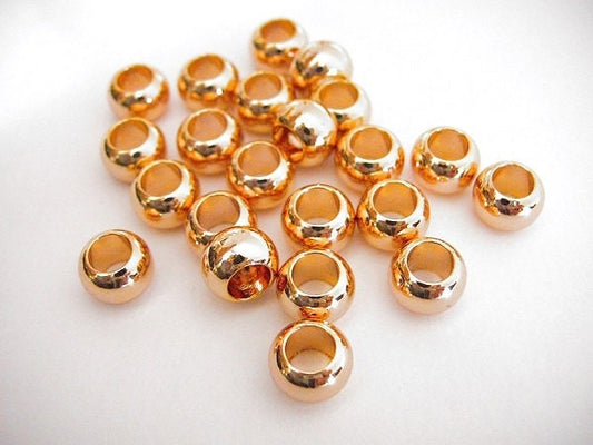 Gold Filled Look, EP Roundel Spacer Plain Beads 18K jewelry making supplies