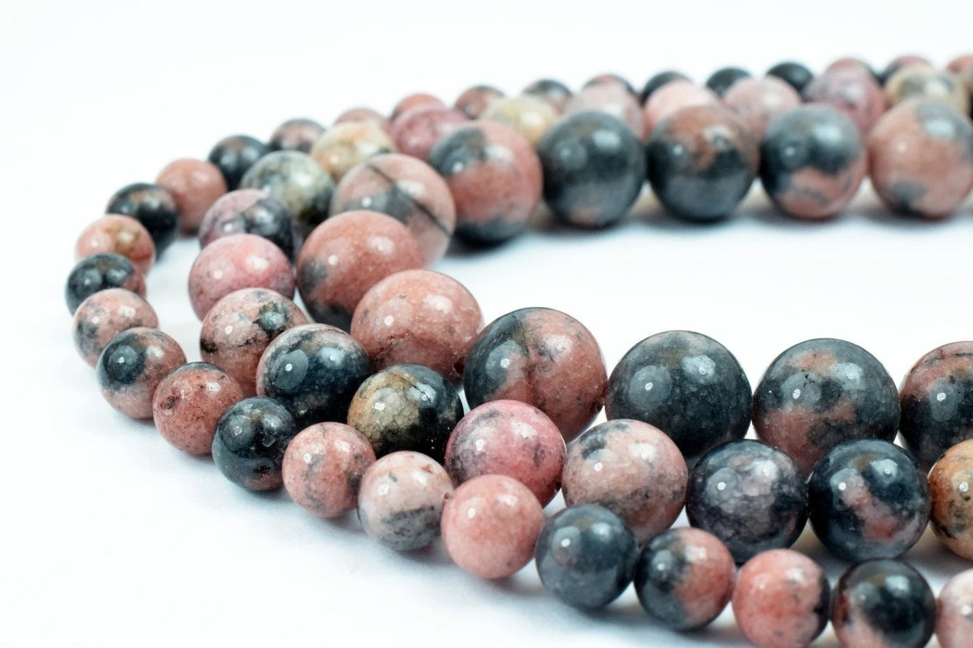 black pink jasper gemstone round stone beads 6 mm 8 mm 10 mm natural healing stone chakra stones for jewelry making 335816...