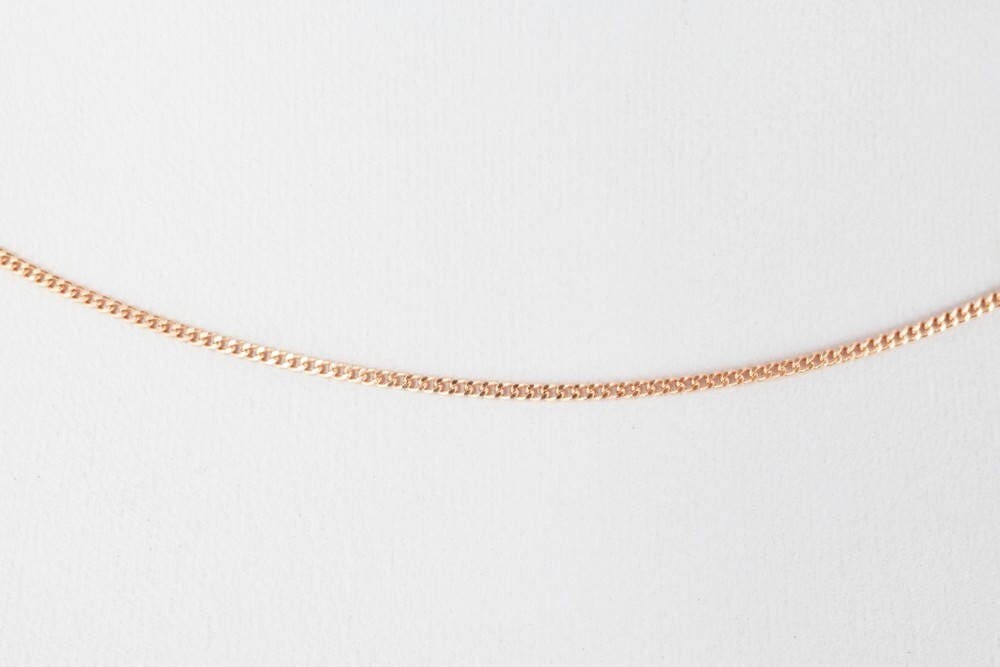 17 1/4" Inches Rose Gold Filled EP Cuban Link Chain, Cable Chain, Rose Gold Filled Chain Findings For Jewelry Making  CG18...