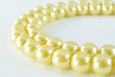 Light Gold Glass Pearl Beads Size 10mm Shine Round Ball Beads for Jewelry Making Item#789222046149 jewelry making supplies