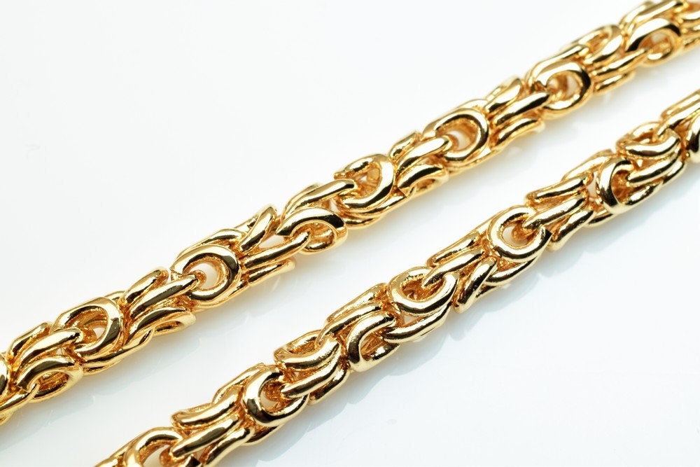 Birdcage Chain 4mm Width: 23 Inch Pinky Gold Filled, Durable Tarnish-Resistant Finish | , Jewelry Making Supplies