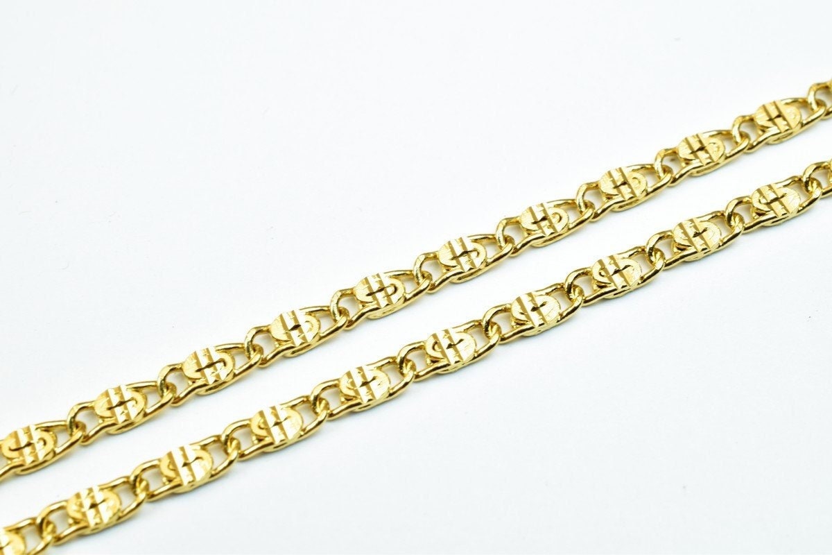 Gold Filled EP Chain 18KT Gold Filled Size 18" Long 2.5mm Width 1mm Thickness For Jewelry Making Item #CG351 jewelry makin...