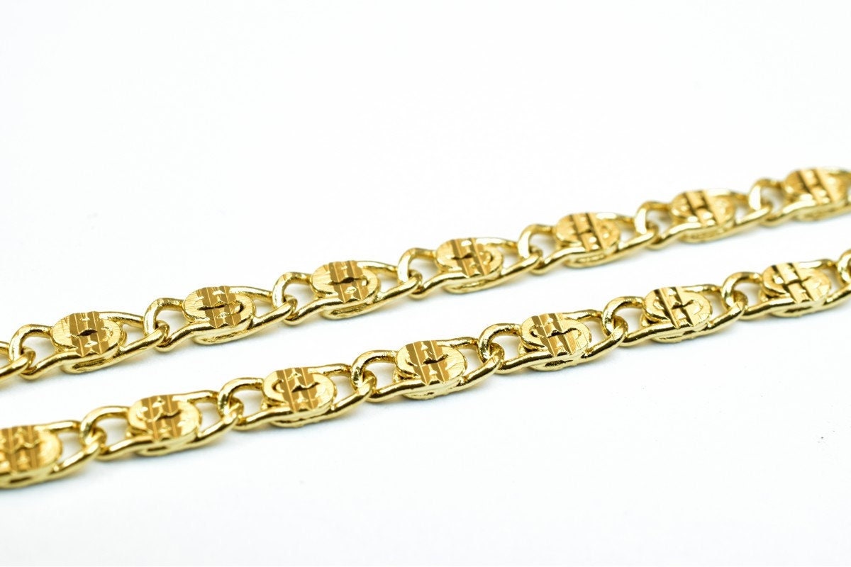 Gold Filled EP Chain 18KT Gold Filled Size 18" Long 2.5mm Width 1mm Thickness For Jewelry Making Item #CG351 jewelry makin...