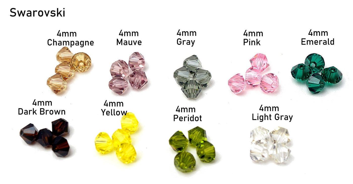 Swarovski Bicone 4mm/5mm/6mm/8mm Faceted Beads for Jewelry, Decoration, Chandelier Genuine Fully Drilled jewelry making su...