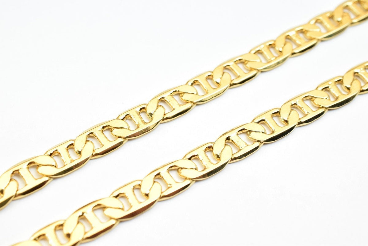 18k gold filled EP chain anchor/mariner/rambo chain style thickness 1mm findings for jewelry making jewelry making supplie...