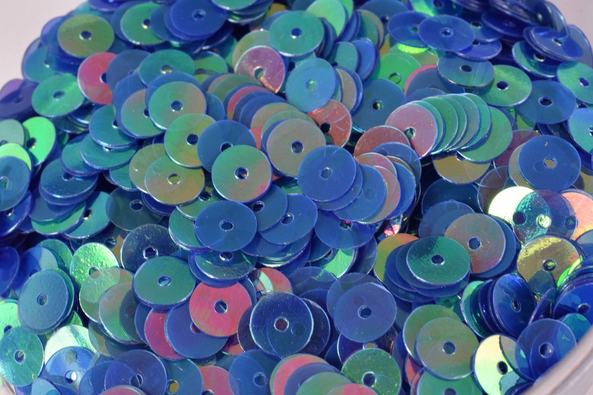3/4/6mm Blue Teal Green Shiny Iridescent Sequins Sheen Round Sequins/Loose Paillettes,Wholesale Sequins,Shimmering Sequin...