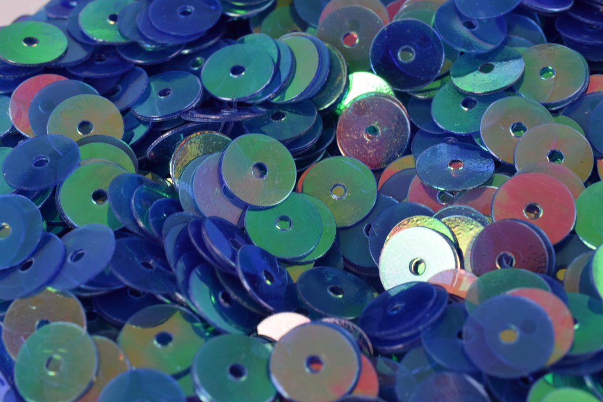 3/4/6mm Blue Teal Green Shiny Iridescent Sequins Sheen Round Sequins/Loose Paillettes,Wholesale Sequins,Shimmering Sequin...