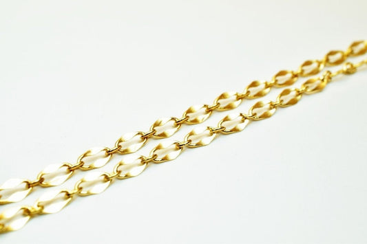 18k Pinky Gold Filled Look, EP chain size 17.25" long 3mm width 2mm thick  CG336 jewelry making supplies
