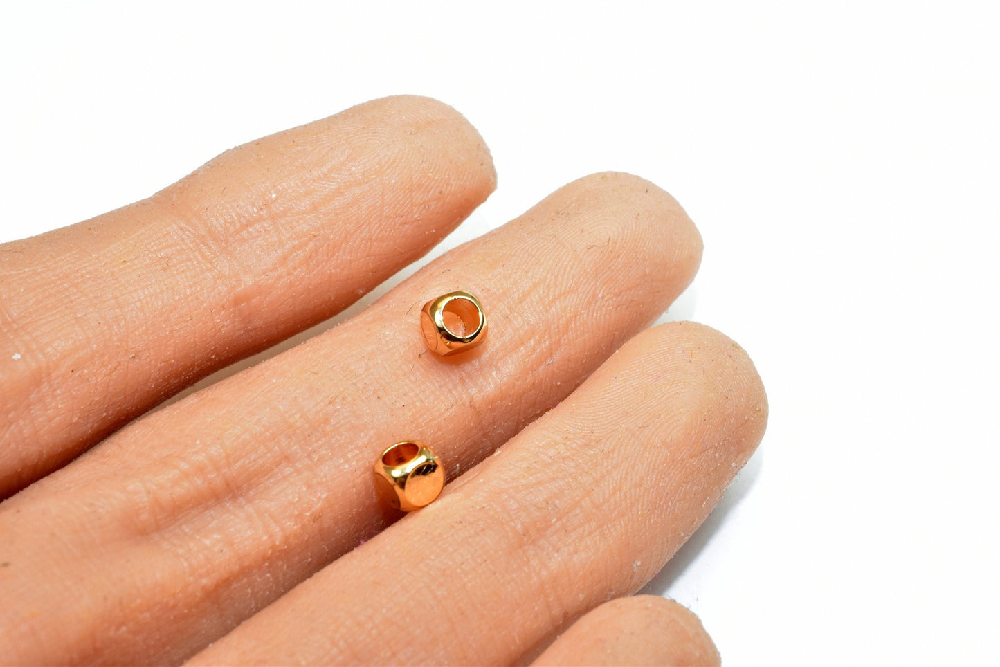 Gold filled Look, EP and Pinky gold filled Cube/Box/Star beads size 3mm, 4mm,5mm,6mm jewelry making supplies - detail image 6