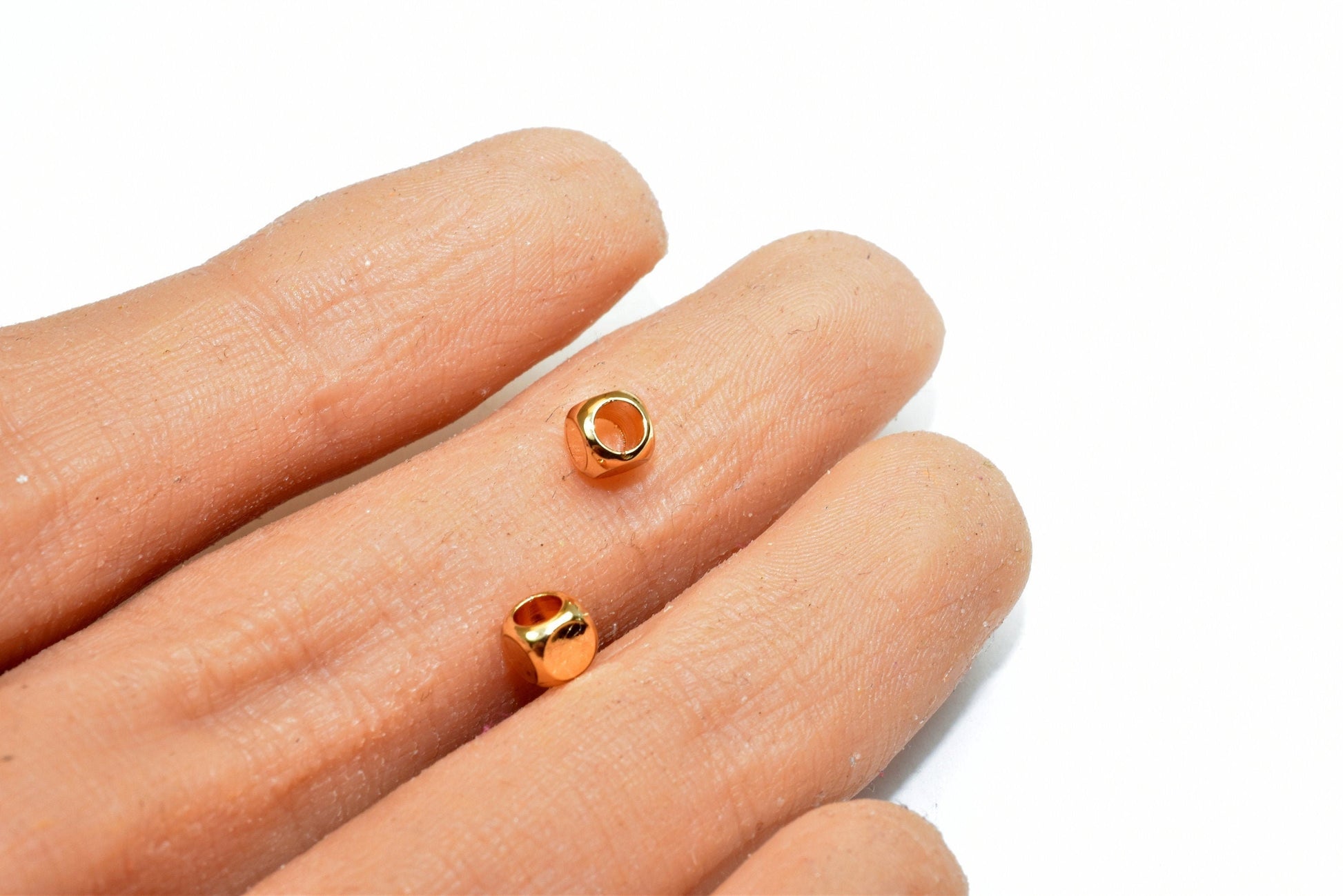 Gold filled Look, EP and Pinky gold filled Cube/Box/Star beads size 3mm, 4mm,5mm,6mm jewelry making supplies - detail image 6