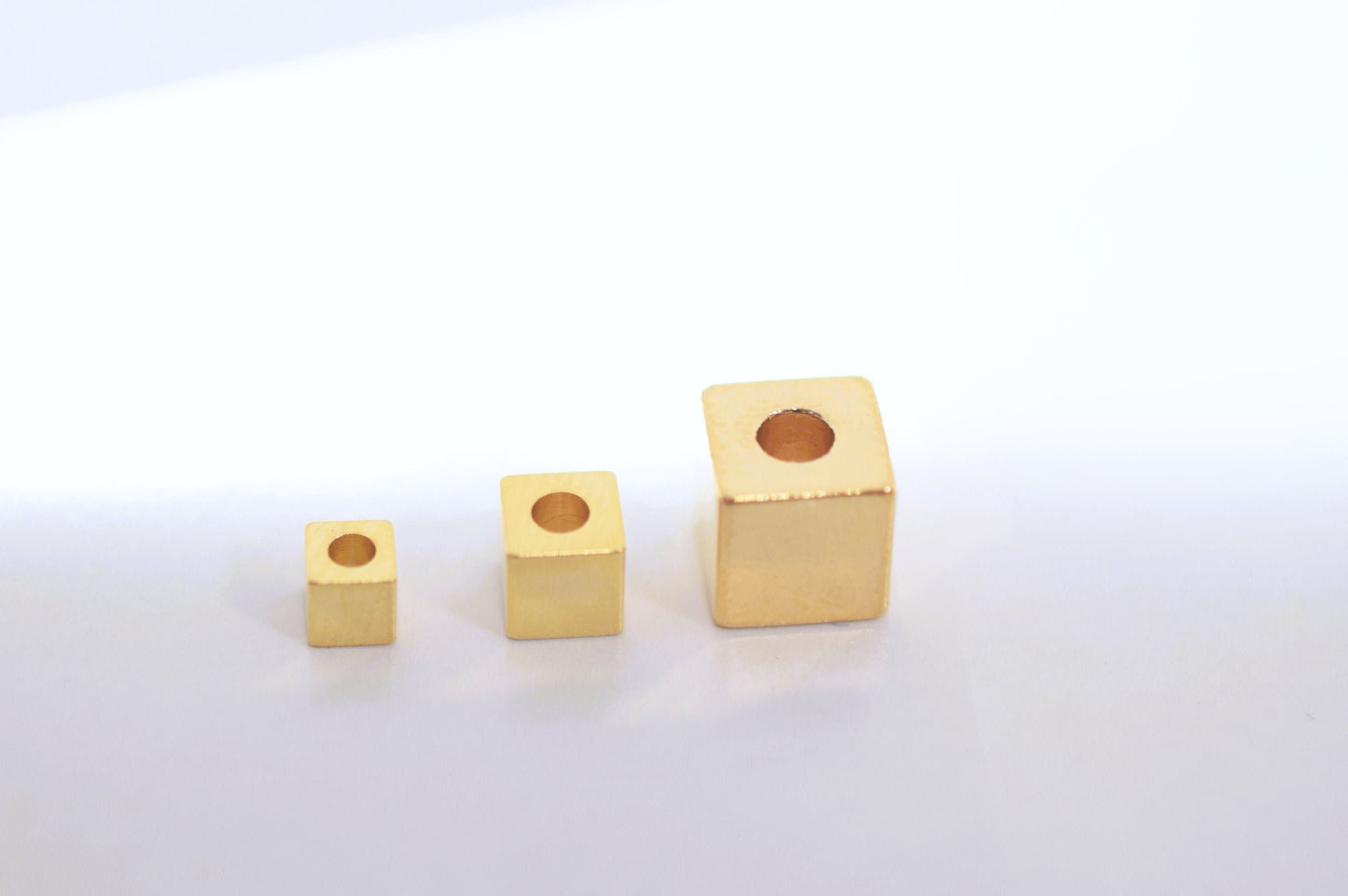 Gold filled Look, EP and Pinky gold filled Cube/Box/Star beads size 3mm, 4mm,5mm,6mm jewelry making supplies - detail image 8