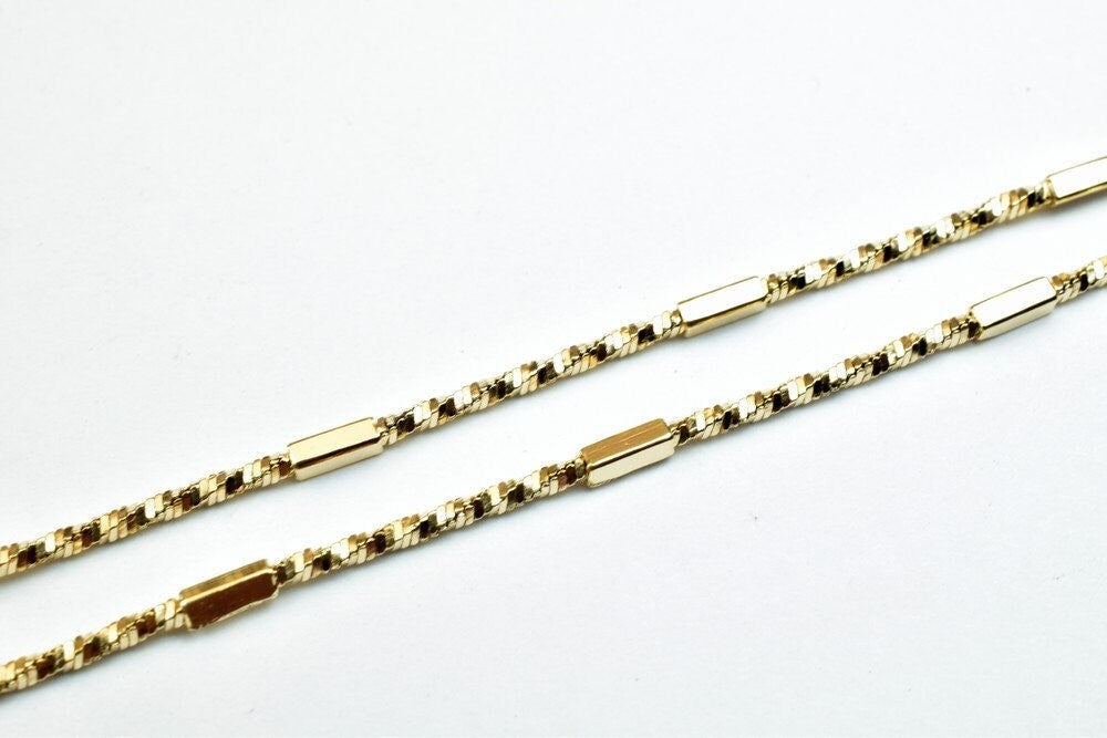 18k Gold Filled Jewelry Making Chain: Pinkish Gold , , Tarnish Resistant | 17.9 Inch, 2mm Width, 6mm Clasp
