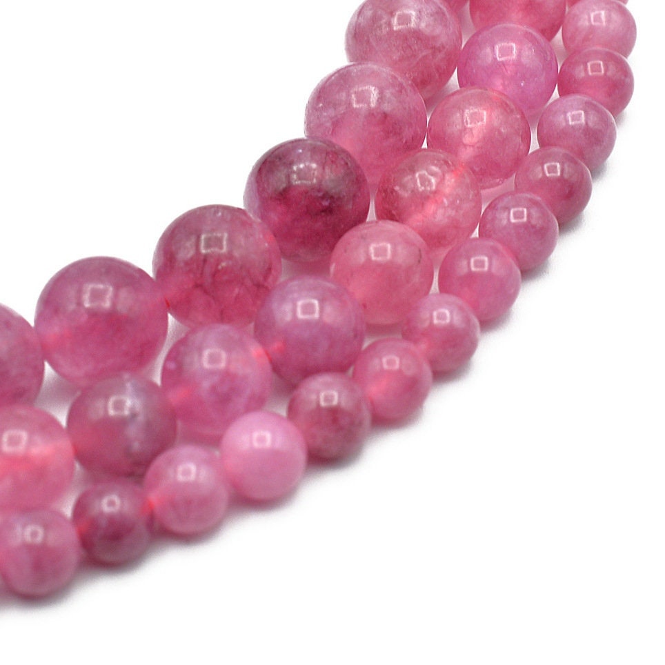 Pink Muscovite Gemstone Round Beads 6mm,8mm,10mm loose Beads birthstone natural Beads for jewelry making, AA Quality jewel...