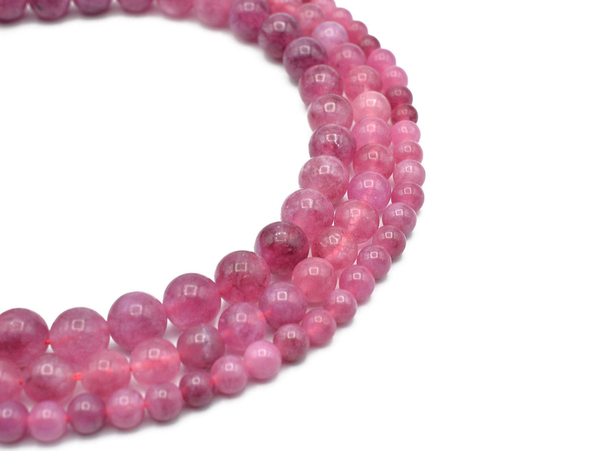 Pink Muscovite Gemstone Round Beads 6mm,8mm,10mm loose Beads birthstone natural Beads for jewelry making, AA Quality jewel...