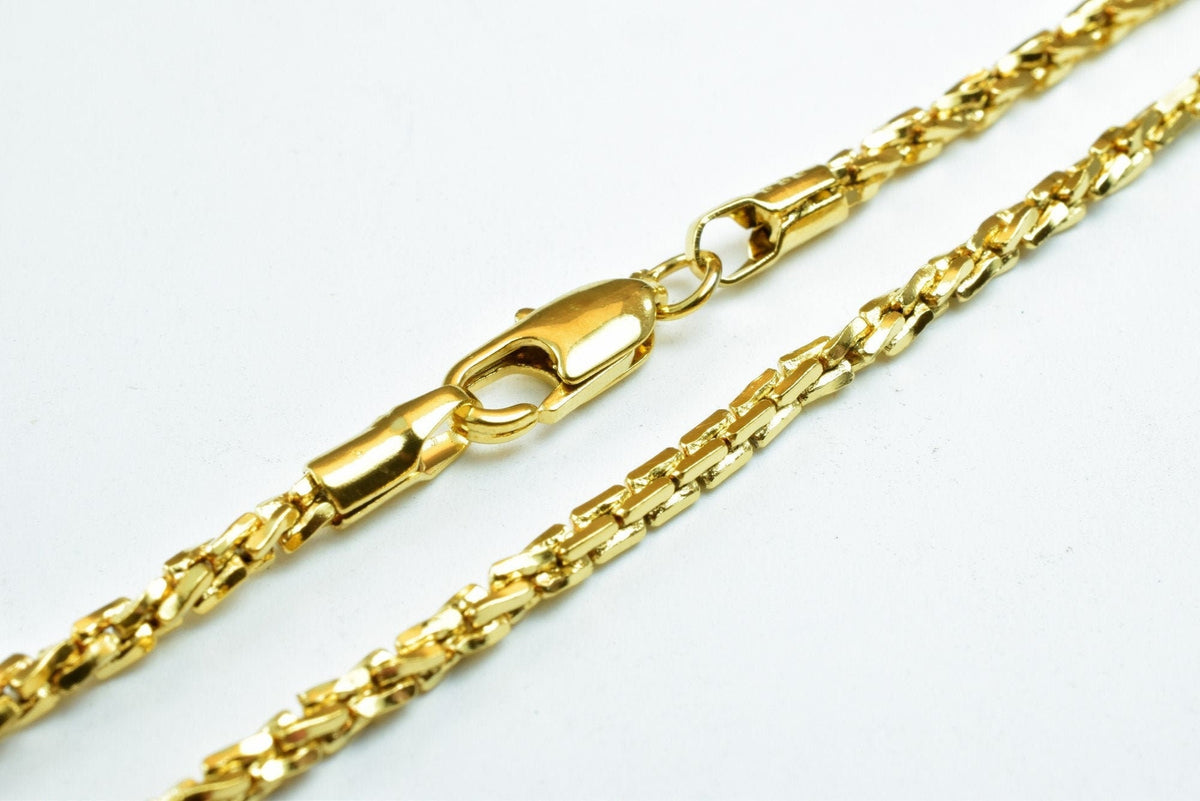 18K Gold Filled Alternative Chain - Tarnish Resistant Jewelry Supply - , Durable Finish, 3mm Width, 17 3/4 Inch
