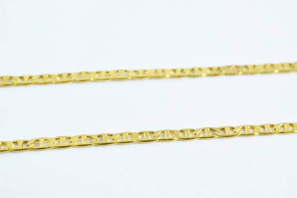 18K Gold Filled Alternative Anchor Chain: Tarnish-Resistant Jewelry Making Chain (1.5mm Width, , 19.5")