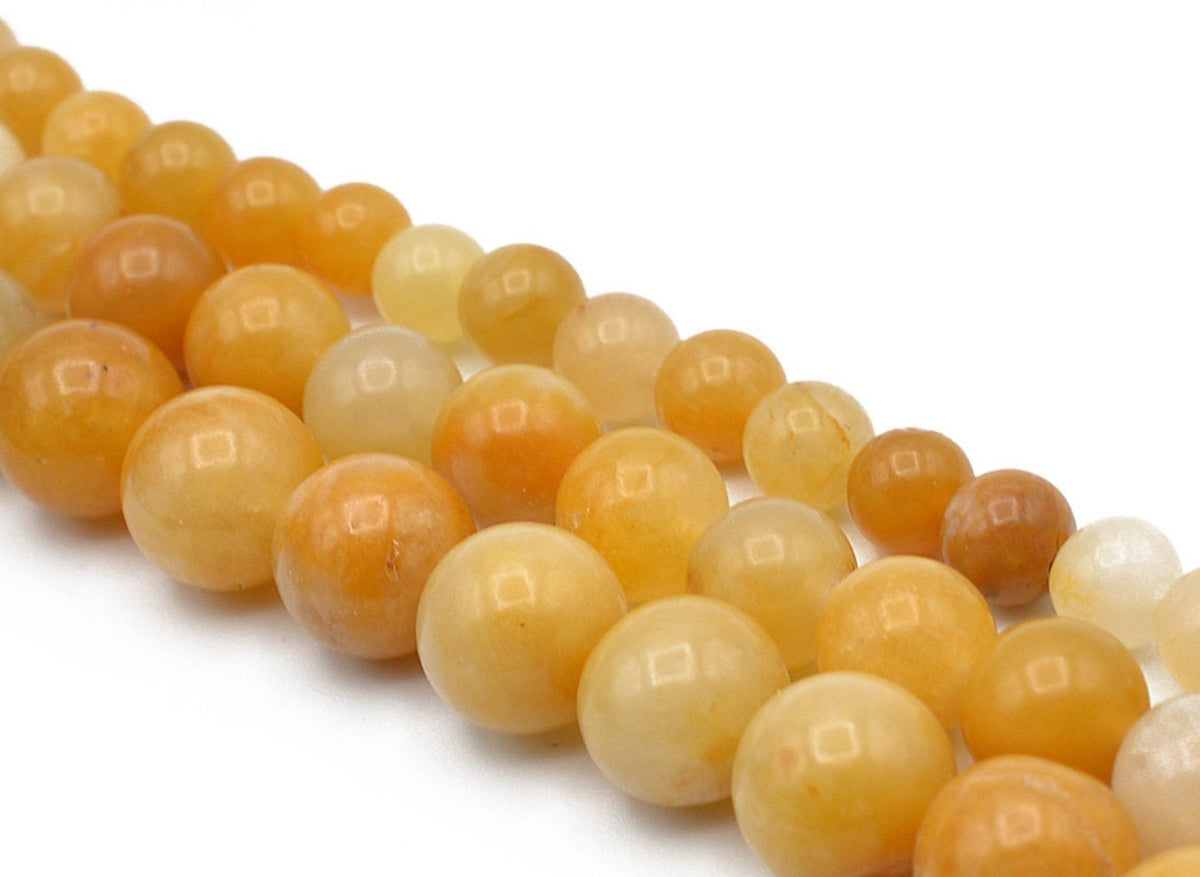 Topaz Stone Beads Strand: Round Multi-Size 6-12mm - Natural Gemstones, Loose Beads for Jewelry Making, Birthstone Gift Idea