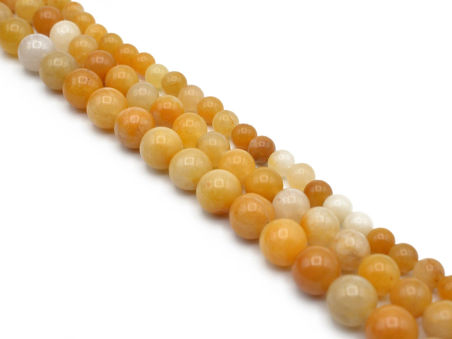 Topaz Stone Beads Natural Gemstone 15" strand Round from 6mm to 12mm Jewelry jewelry making supplies - detail image 3