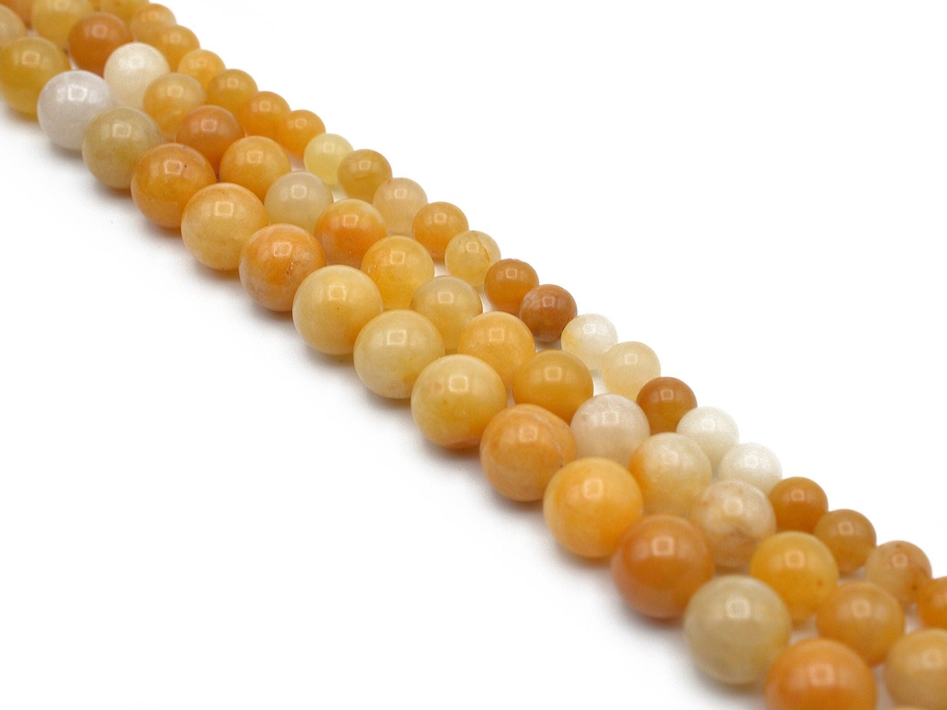 Topaz Stone Beads Natural Gemstone 15" strand Round from 6mm to 12mm Jewelry jewelry making supplies - detail image 3