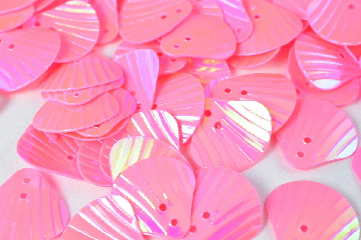Seashell Shape Iridescent Sequins: Multi Color Paillettes for Crafts (12mm)