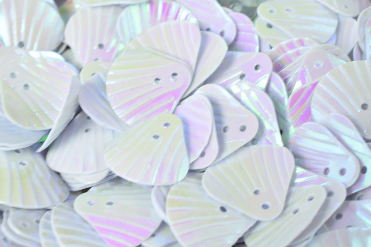 Seashell Shape Iridescent Sequins: Multi Color Paillettes for Crafts (12mm)