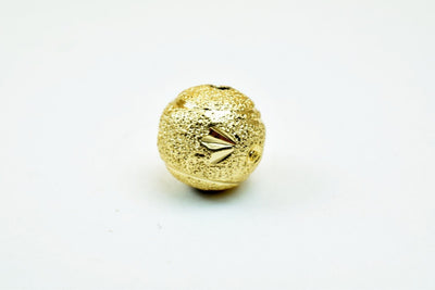 10mm Gold Filled Look, EP Stardust With Diamond Cut Round Ball Beads  GF3370 jewelry making supplies