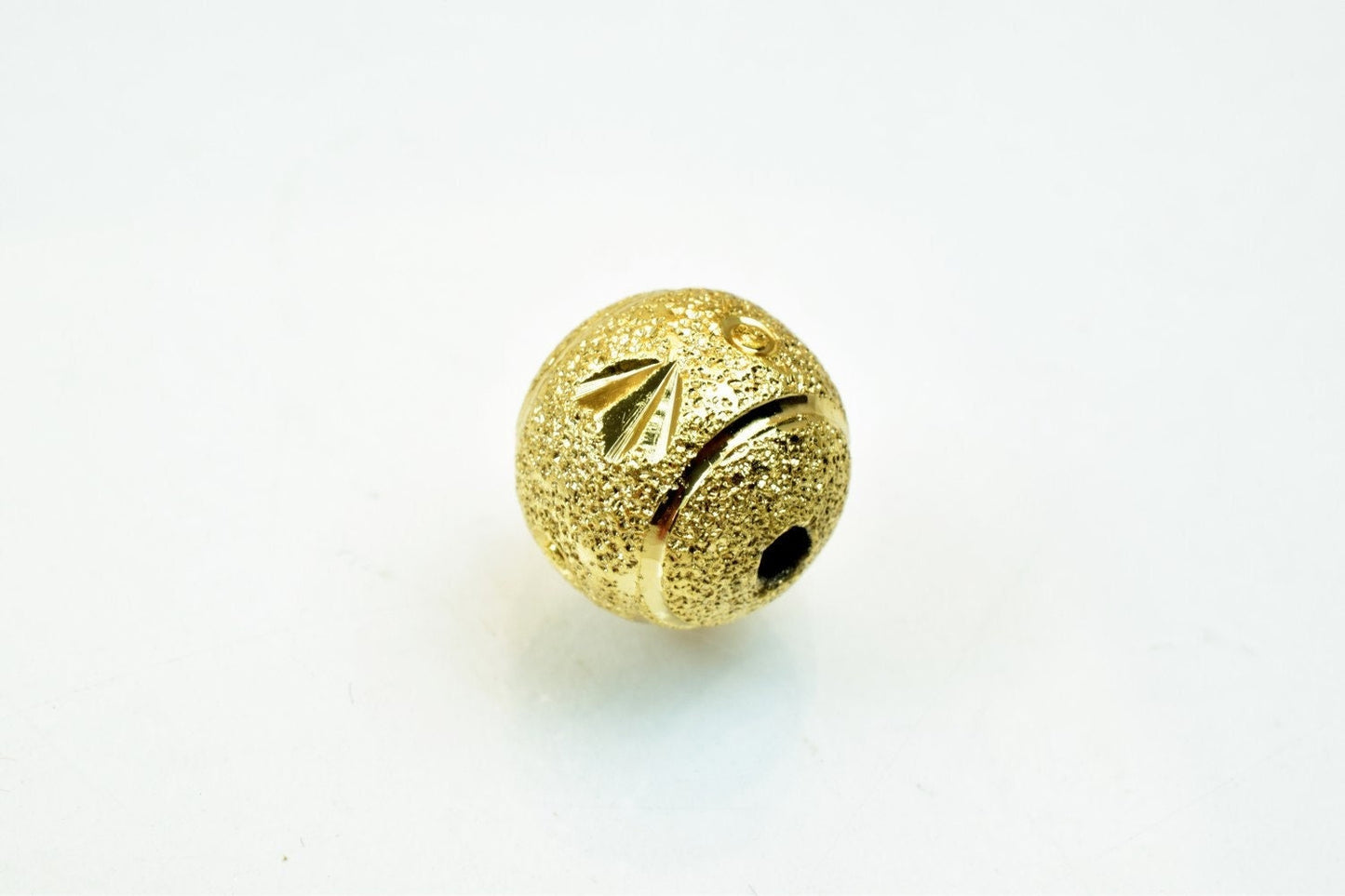10mm Gold Filled Alternative Stardust Diamond Cut Beads: Round Ball Design - 18K Gold , Tarnish Resistant, Jewelry Supplies
