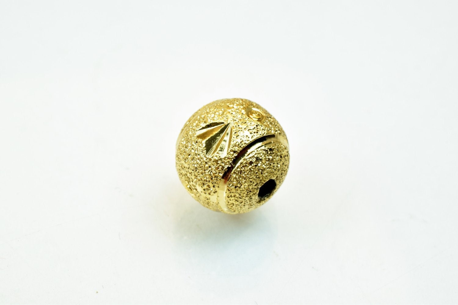 10mm Gold Filled Alternative Stardust Diamond Cut Beads: Round Ball Design - 18K Gold , Tarnish Resistant, Jewelry Supplies
