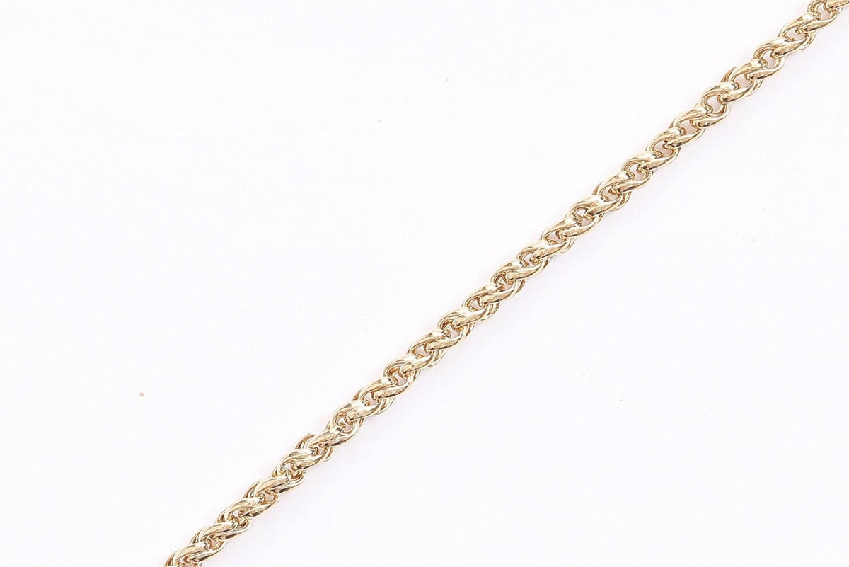 18k Gold Plated chain wheat chain thickness 2mm/4mm findings for jewelry making gfc097/gfc126 sold by the foot jewelry mak...