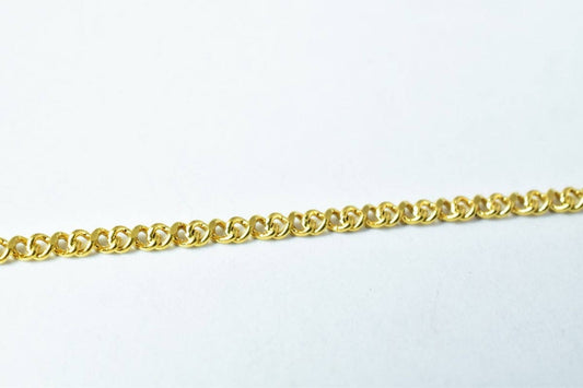 gold filled EP tarnish resistant Chain 18KT gold filled tarnish resistant Size 17.5" Long 2mm Width Item #CG193 jewelry ma...
