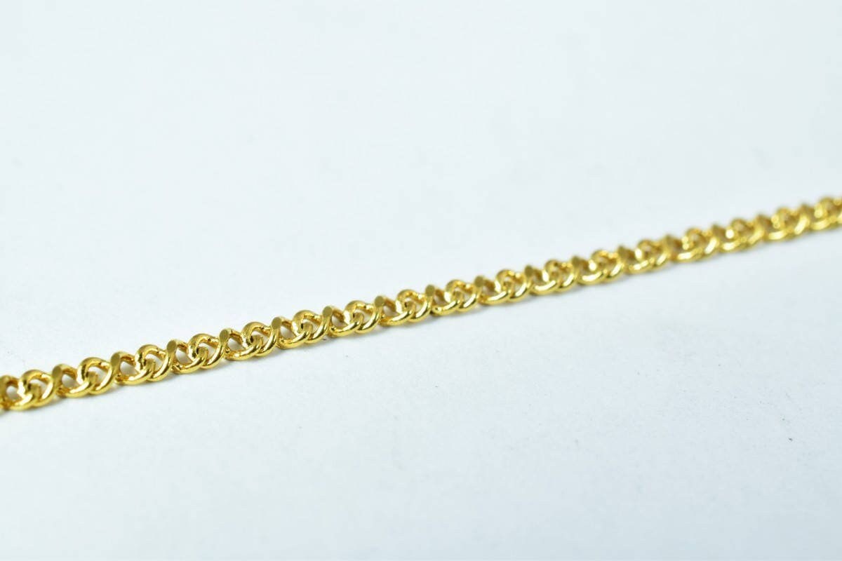 gold filled EP tarnish resistant Chain 18KT gold filled tarnish resistant Size 17.5" Long 2mm Width Item #CG193 jewelry ma...