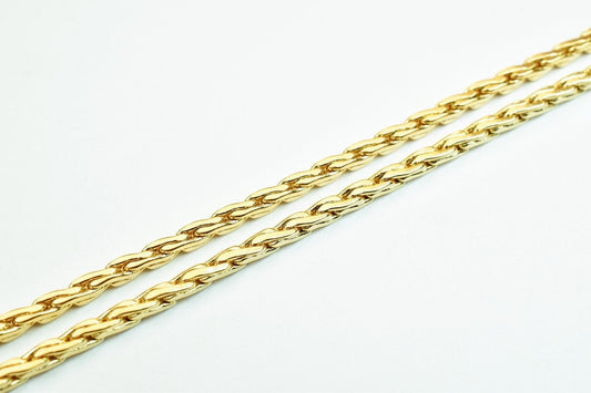18K Pinky Gold Filled Alternative Chain: Durable Finish - 17.25" Length, 2mm Width, Clasp 6mm for Jewelry Crafts