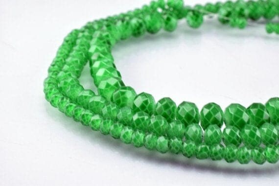 Glass Donut Rondelle Faceted Beads for Jewelry, Decoration, Chandelier 3x4mm, 4x6mm and 6x8mm. 3 Sizes Group 60 PCs each I...