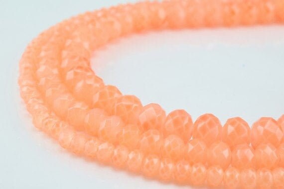 Glass Donut Rondelle Faceted Beads for Jewelry, Decoration, Chandelier 3x4mm, 4x6mm and 6x8mm. 3 Sizes Group 60 PCs each I...