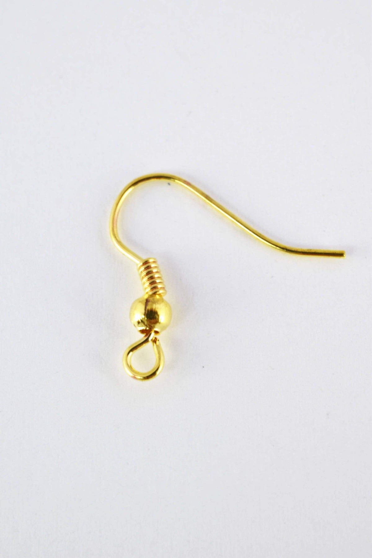Earring Hooks Gun Metal Antique Copper: 100pcs Fishhook Coil Wire, Brass & Gold Plated, 18x20mm, Jewelry Making Supplies | Bulk Craft Parts