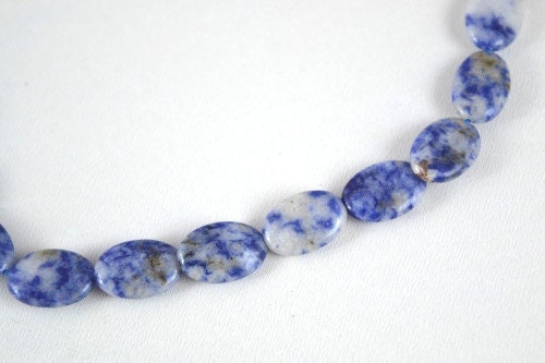 Sodalite Oval Stone Beads, Sold by 1 strand of 28pcs, 14x10mm, 1mm hole opening jewelry making supplies