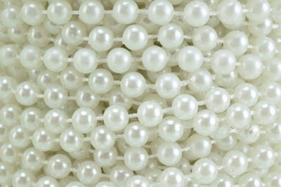 5mm Plastic Pearl Roll 40 Yards White/Creamy Wedding Pearl Beads on a Spool, Roll, Acrylic Beaded Garland Strand jewelry m...